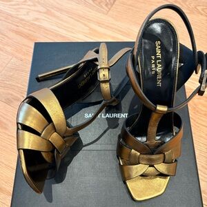 Saint Laurent Metallic Gold Heels